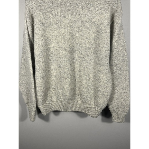 Vintage REI 100% Shetland Wool Crew Neck Sweater Beige Mens Medium Outdoor - Picture 3 of 10